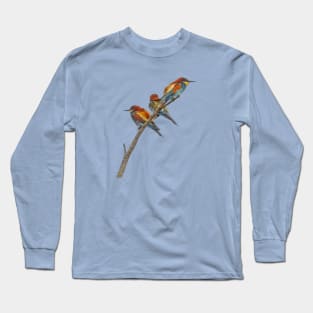 Three Beautifully Colored European Bee-Eaters Long Sleeve T-Shirt